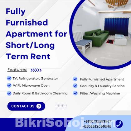 Rent Furnished Two Bedroom Apartment in Bashundhara R/A